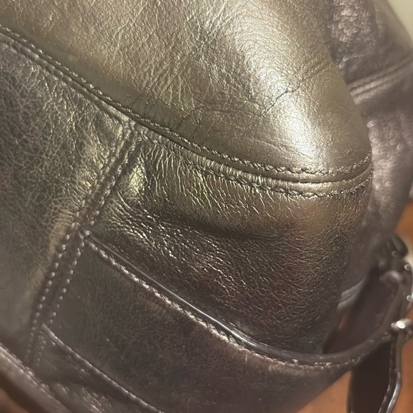 Coach Madison Maggie Mia shoulder bag  satchel  silver bronze metallic excellent - Picture 9 of 17